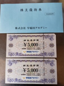 早稲田アカデミー　株主優待券　10000円分