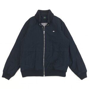 ◆LACOSTE ラコステ ワニプレート付き 中綿入り ジップブルゾン 54/5(XL) 黒 ブラック ジャケット 特大 大きいサイズ 2L LL メンズ 紳士