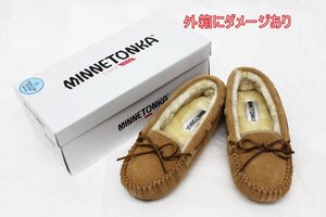 MINNETONKA ミネトンカ レディースムートンシューズ TILIA ファースリッポン シナモン 24cm ボアシューズ R231-_123