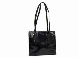 1円 PRADA プラダ パテントレザー ハンドバッグ トートバッグ ショルダーバッグ 肩掛け レディース ブラック系 FD7949