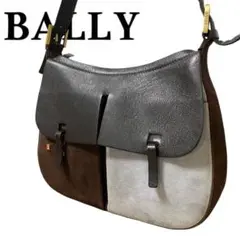 BALLY  ハンドバッグ  ショルダーバッグ  スエード  ブラウン  グレー