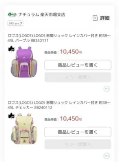 LOGOS 林間リュック移動教室 約38〜45L レインカバー付き