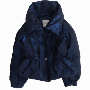 MONCLER モンクレール 46327-97-54048 COROT ショート丈 ダウンジャケット アウター ダークブルー サイズ0 レディース