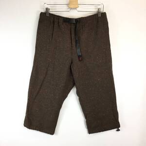 GRAMICCI グラミチ WOOL SPANT NEP ネップウール クロップドクライミングパンツ GMP-12F006 Mサイズ DARK BROWN