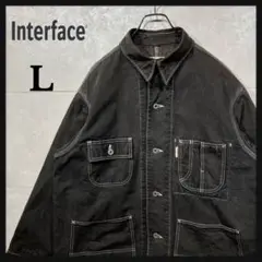 ◎ Interface ブラック Lサイズ Gジャン　デニム　ジャケット A01