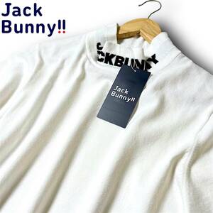 新品 Jack Bunny!! ジャックバニー パーリーゲイツ ストレッチ ハイネック モックネック 長袖カットソー 人気No.1モデル 5 L 秋冬 ◆B4751