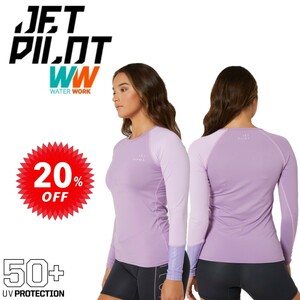 ジェットパイロット JETPILOT ラッシュガード セール 20%オフ 送料無料 コーズ L/S レディース ラッシー S22515 パープル 10/M