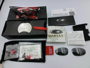 T【1w-63】【60サイズ】▲OAKLEY オークリー/ドゥカティ コラボレーションサングラス/※左レンズ傷・鼻あて汚れ有