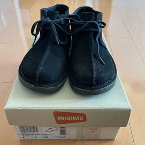 キッズ　クラークス　 CLARKS スエード　 ブーツ　 黒　 BLACK 20cm