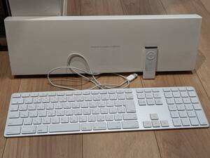 Apple USB有線 キーボード テンキー付★リモコン アップル Mac Keyboard iMac