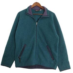 90年代 USA製 patagonia パタゴニア SYNCHILLA シンチラ フリースジャケット アウトドア グリーン (メンズ S) 中古 古着 A0694