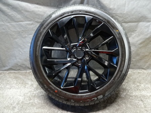 アウトランダー（5LA-GN0W）20Ｘ8J （+35）中古/1本/タイヤ付き/255/45R20/バリ山/アルミホイール/ブラック