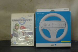 II255 Nintendo/任天堂 Wii マリオカート.ソフト＆ハンドルセット おもちゃ・ホビー /80