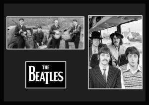 10種類!The Beatles/ザ・ビートルズ/ROCK/ロックバンドグループ/証明書付きフレーム/BW/モノクロ/ディスプレイ (7-3W)