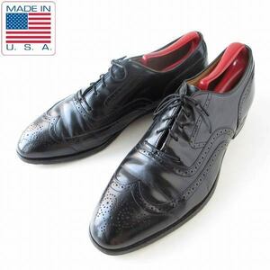 高級品 USA製 ジョンストン&マーフィー ウィングチップ 黒 28cm 内羽根 メンズ 靴 JOHNSTON&MURPHY d136-32-0010ZV