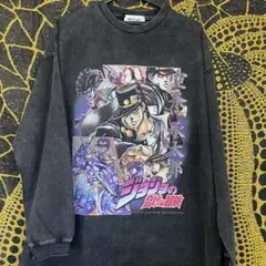 JOJO 個性的 メンズ リプリント ロンT 新品 ウォッシュ加工 新品