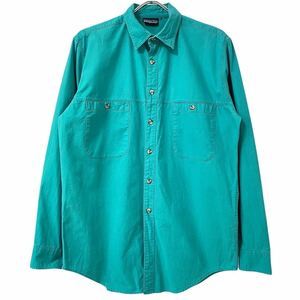 ■激レア■90s patagonia エメラルドグリーン ワークシャツ ML パタゴニア 長袖シャツ 80s USA製 ビンテージ