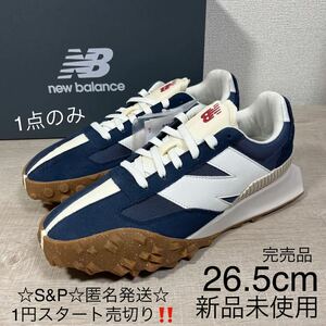 1円スタート売切り 新品未使用 ニューバランス スニーカー 26.5cm NEW BALANCE XC-72 ネイビー 白 スエード ナイロン 靴 完売品 996 574