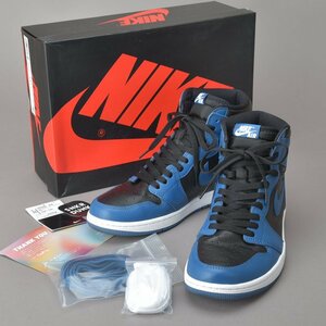 新品同様 NIKE AIR JORDAN 1 RETRO HIGH OG スニーカー 29cm US11 ブルー 青 黒 555088 ナイキ エア ジョーダン1 2017年 靴 ◇b.a/a.c