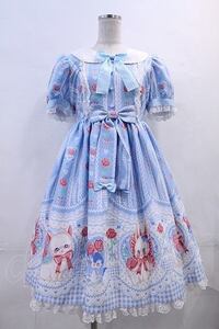 Angelic Pretty / Be My Valentineワンピース サックス I-24-09-22-077-AP-OP-HD-ZI