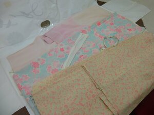 10944★古着 きもの 着物 リメイク素材に！８枚・まとめて kimono　【その２】 ★中古現状★