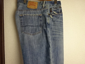 USED美品☆Abercrombie&Fitch☆ヴィンテージ風ダメージ加工☆BOOTデニムＰＡＮＴ☆Ｗ３６♪