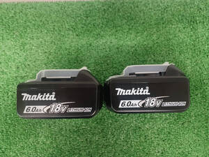 【未使用品】makita(マキタ) 18v6.0Ahリチウムイオンバッテリー (＊雪マーク) BL1860B 2個セット 電動工具/ITWB263LSZ76