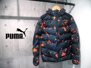 PUMA プーマ ILP 取り外しフード付き ダウンジャケット M/総柄 ダウンブルゾン/ダウンフーディ/メンズ/565472