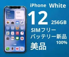 【美品】iPhone 12 White 256GB 動作良好