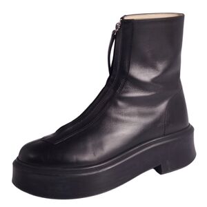 美品 ザ・ロウ THE ROW ジップ ブーツ Zipped Boot ショートブーツ 靴 レディース 38.5(25.5cm) ブラック ce01dt-rm07e28935