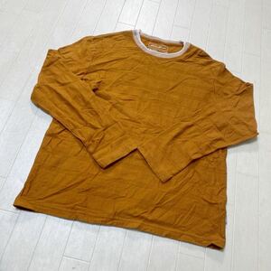 3985☆ Eddie Bauer エディーバウワー トップス 長袖Tシャツ クルーネック カジュアル メンズ M ブラウン ベージュ