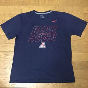 NCAA ARIZONA WILDCATS MEN’S SHORT SLEEVE T-SHIRTS (NIKE) size-M(着丈65身幅54) 中古 送料無料 NCNR