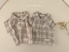 韓国子供服 valubebe / check shirt