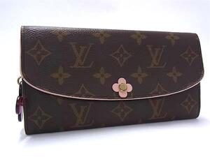 1円 LOUIS VUITTON ルイヴィトン M64202 モノグラム ポルトフォイユ エミリー 二つ折り 長財布 ウォレット ブラウン系 FE6972