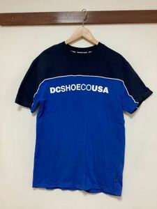 す929 DC SHOE 半袖Tシャツ M ネイビー/ブルー スケボー