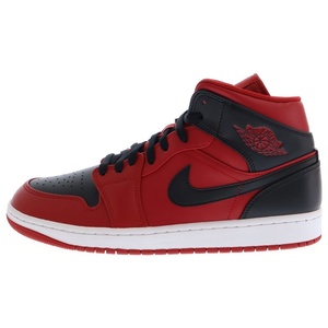 ナイキ AIR JORDAN 1 エアジョーダン 1 ミッド リバースブレッド ミドルカットスニーカー レッド/ブラック US11.5/29.5cm 554724-660