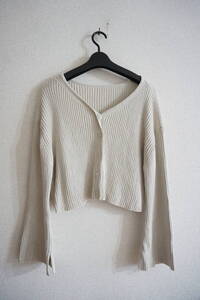 アパルトモン 2023AW Boucle 2way Short Cardigan リブ ニット カーディガン MUSE de ドゥーズィエムクラス AP STUDIO