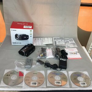 【ジャンク品】Canon(キャノン) HDビデオカメラ ivis HF20 ※バッテリー充電不良・電源コードを繋いだままだと起動します (063109)