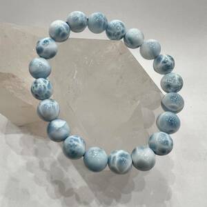 【E21785】AAAAA＊ラリマー＊9-10㎜＊ブレスレット＊高品質＊Larimar＊パワーストーン＊