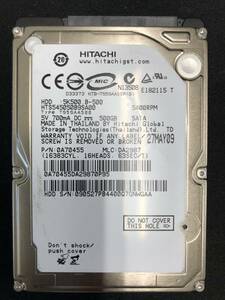 【送料無料】 HTS545050B9SA00 【HITACHI】【500GB】【2.5インチHDD】【SATA】