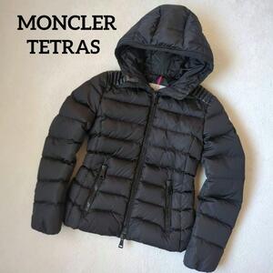 1円～ 人気 MONCLER モンクレール ダウンジャケット TETRAS ブラック レディース サイズ0 S相当 黒 希少