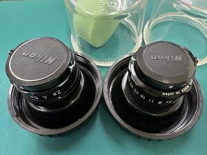 1円～★Nikon ニコン★EL-NIKKOR 1:4 f=75ｍｍ と EL-NIKKOR 1:28 f=50ｍｍ 2個セット★ジャンク品　