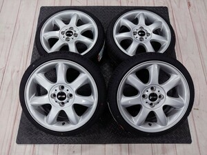 新品タイヤ 美品 ミニクーパー MINI 純正 7スポーク 16インチ 6.5J +48 4H-100 165/45R16 2024年製 軽自動車 軽トラ 流用 エブリィ N-BOX