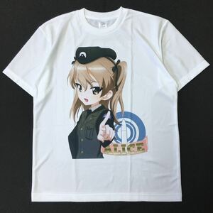 [ ポリエステル 100% ] ガールズ&パンツァー 島田愛里寿 半袖 白 tシャツ ガルパン ALICE アリス テレビ アニメ カラー グラフィック