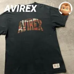 AVIREX アヴィレックス Tシャツ アーチロゴ プリントロゴ コットン 黒M