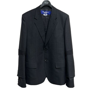 ジュンヤワタナベマン JUNYA WATANABE MAN　 2023AW Wool Stripe Jacket レイヤードデザイン2Bテーラードジャケット 8071000126924