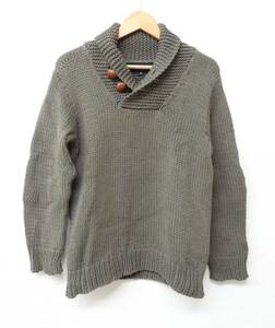 68&BROTHERS NEW YORK ＊2620 COTTON SHAWL SWEATER コットンショールカラーセーター ＊元上代　\16000 ＊COLOR 　OLIVE MEDIUM