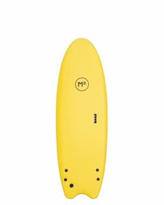 新品！未使用！大特価！MF SOFT BOARD TWIN TURBO 5’10” 43.52L イエロー　フィン付き　