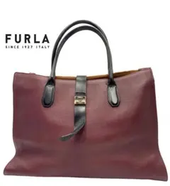 FURLA フルラ　ボルドー　トートバッグ　お洒落　ブランド　レディース　希少