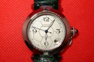 ♪♪カルティエ Cartier パシャ 2002年ワールドカップ K18/750 無垢 自動巻き メンズ腕時計♪♪